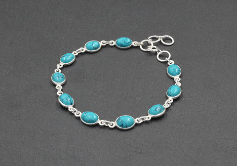 Mandy Oval Turquoise Bracelet