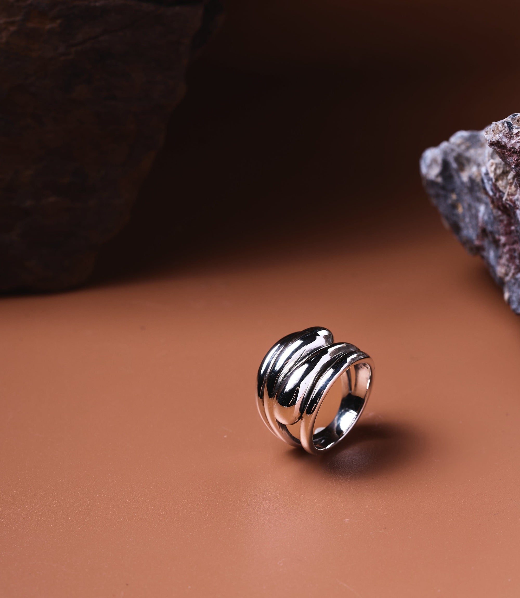 Tara Tribal Artisanal Ring — handcrafted sterling silver 925 multi-layered band ring by Hill to Street
