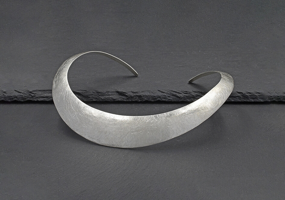 Solid silver choker necklace
