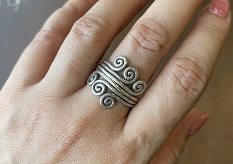 Swirl Silver Ring