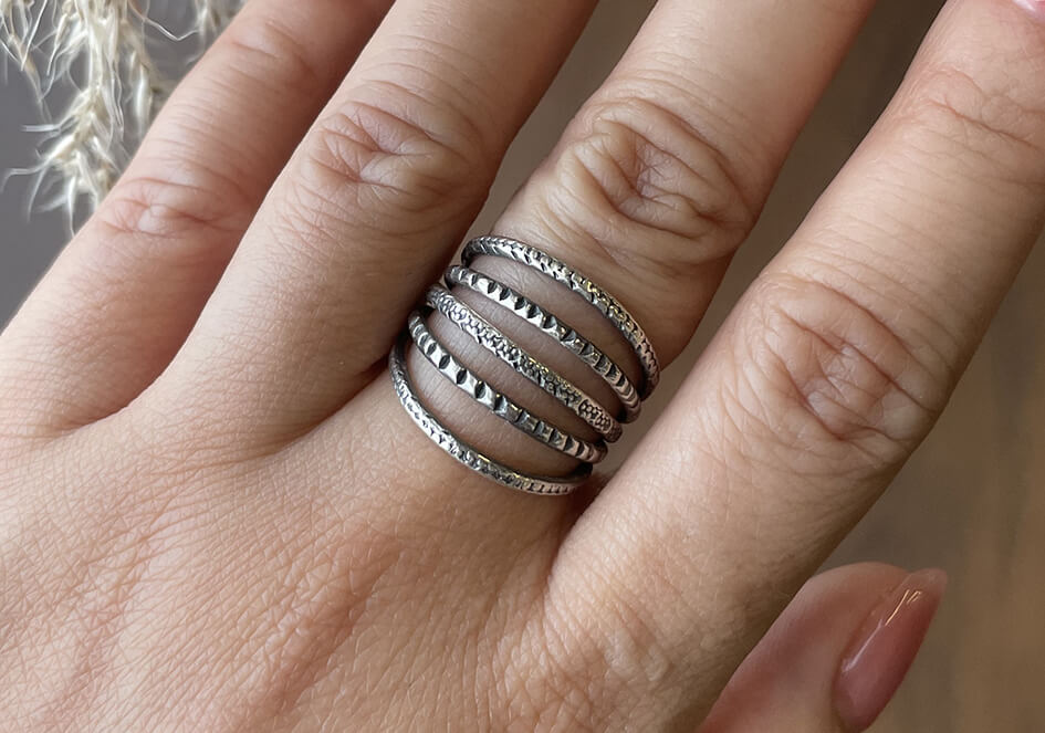 Multi-Layer Silver Ring