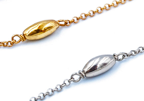 Minimalist chain with beads choker