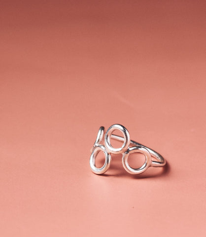Lena Multi-circle Ring as a delicate everyday statement ring