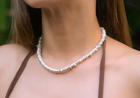 Corey Necklace worn around the neck, styled for casual everyday layering
