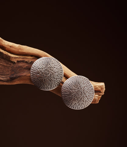 Lawana Stud Earrings in pure silver, classic polished stud design by Hill To Street
