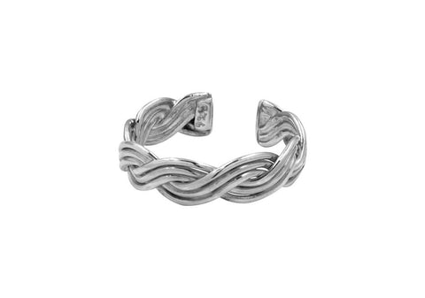 Braided Silver Toe Ring