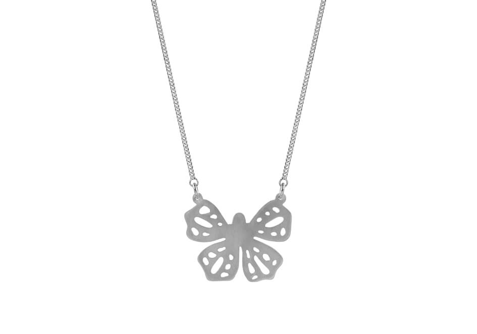 Cut out butterfly pendant necklace