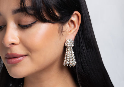 Mera clip drop earrings