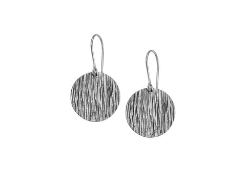 Minimalist sterling silver disc earrings