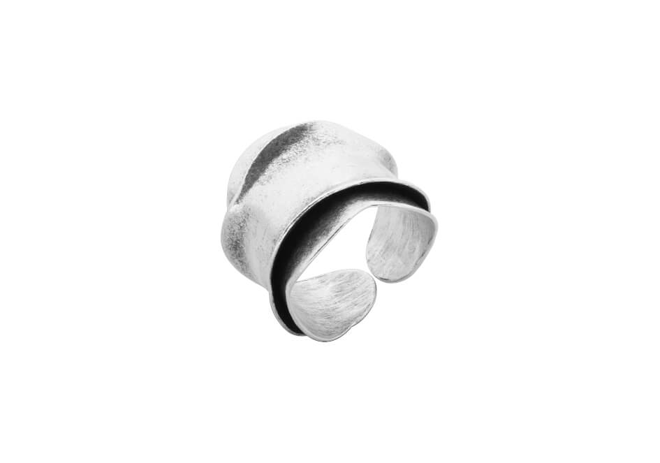 Organic Shaped Silver Ring