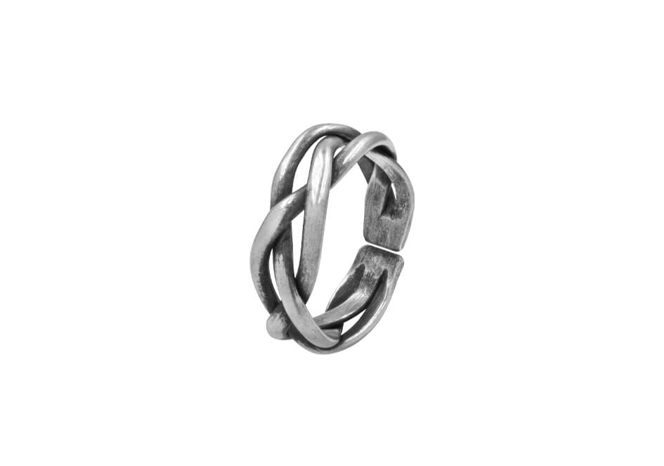 Pure Silver Overlapped Ring