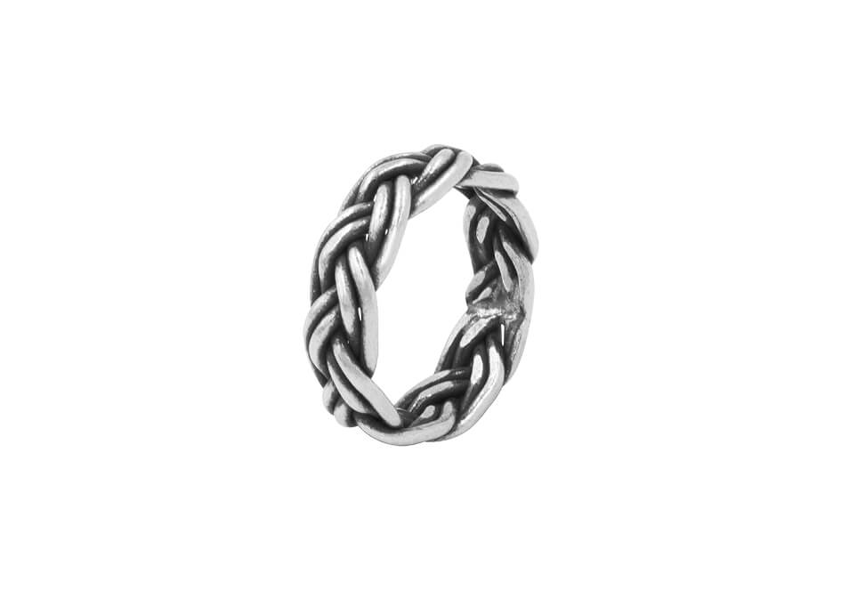 Pure Silver Braided Ring