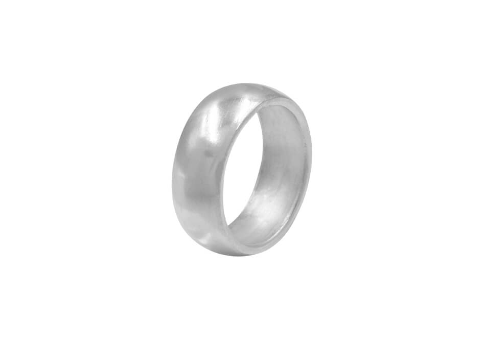 Rounded Silver Band Ring