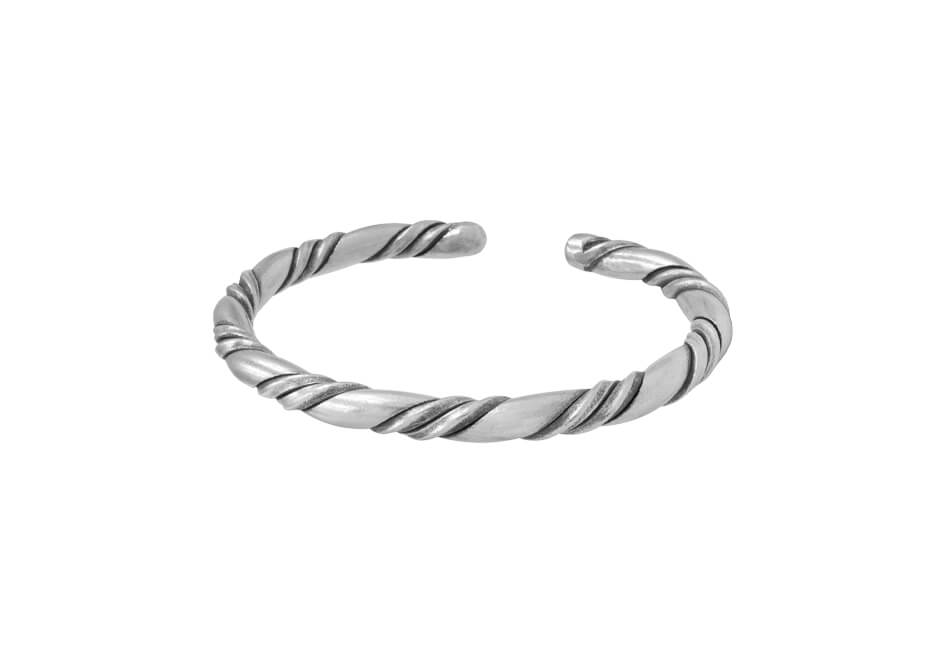 Solid Multi-Twisted Silver Bracelet