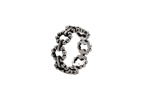 Sterling silver rope chain link ring